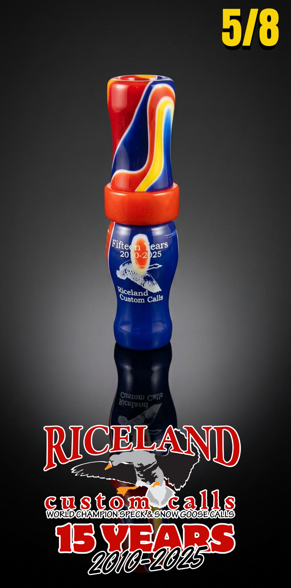 15th Anniversary 5/8 Speck/Snow Goose Call - RED BULL