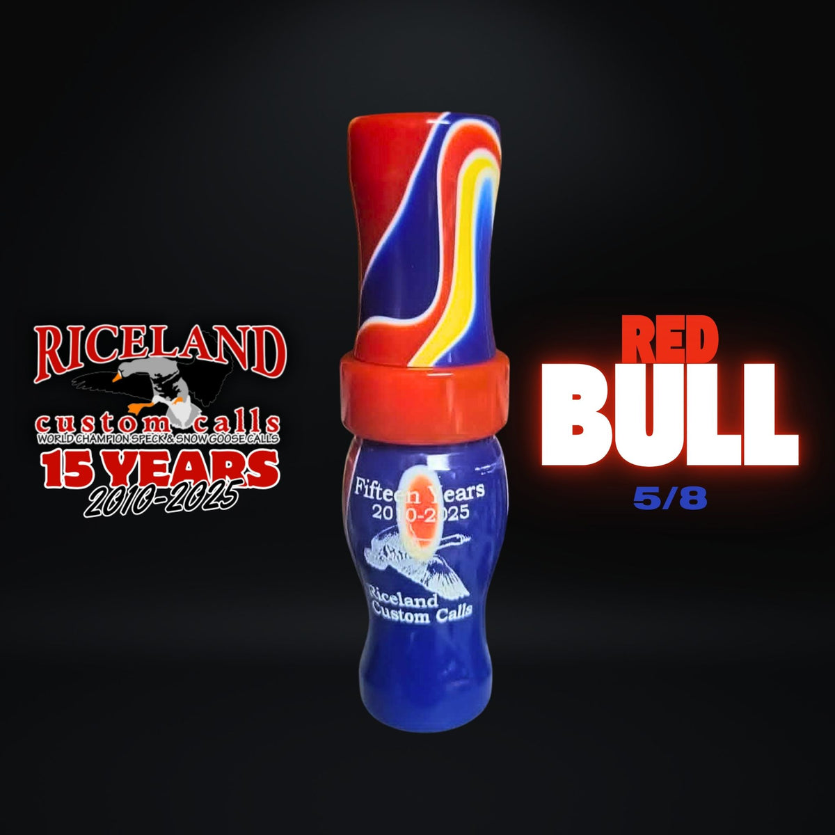 15th Anniversary 5/8 Speck/Snow Goose Call - RED BULL